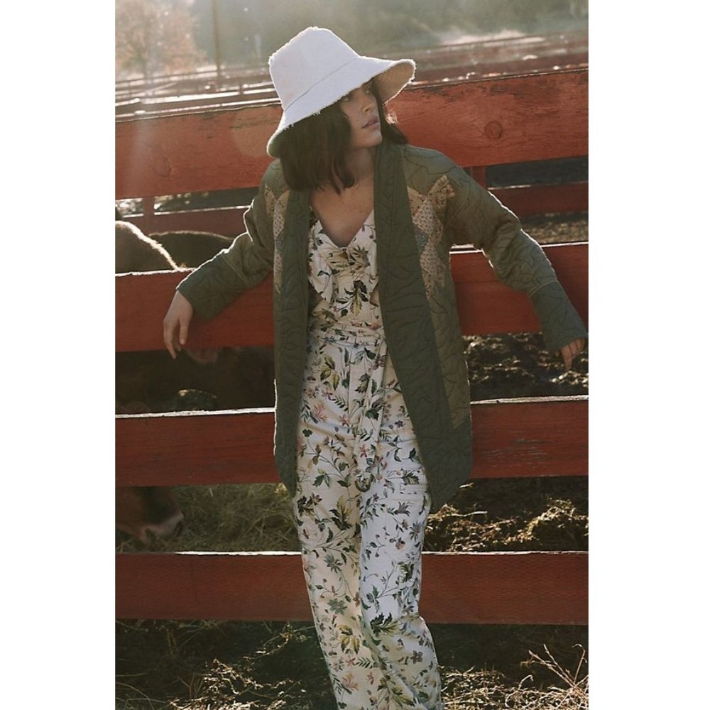 anthropologie moss quilted patchwork kimono - Picture 3 of 6